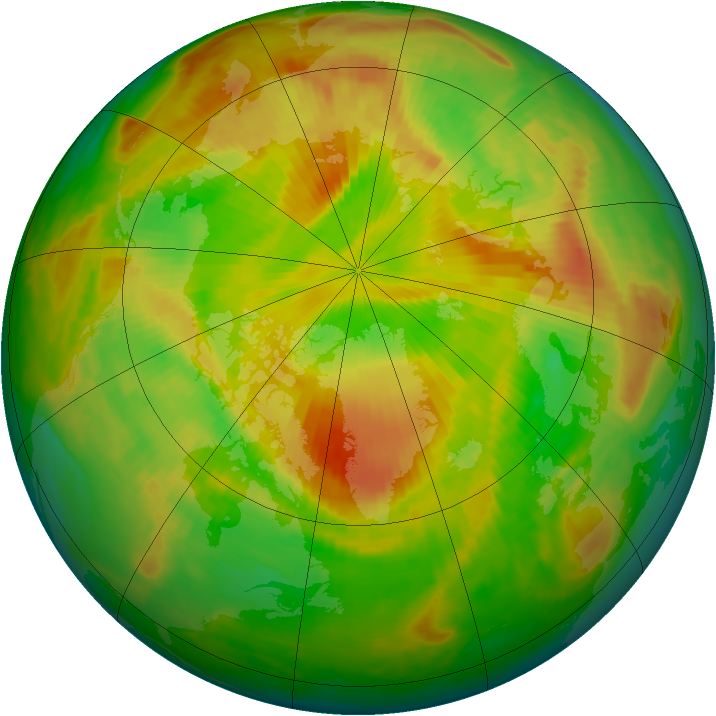 Arctic ozone map for 18 May 1999